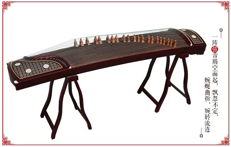 Профессиональный 21 струнный китайский zither fortune paulownia твердой древесины гуженг твердой древесины гравировки ремесла Гу Чжэн зитер