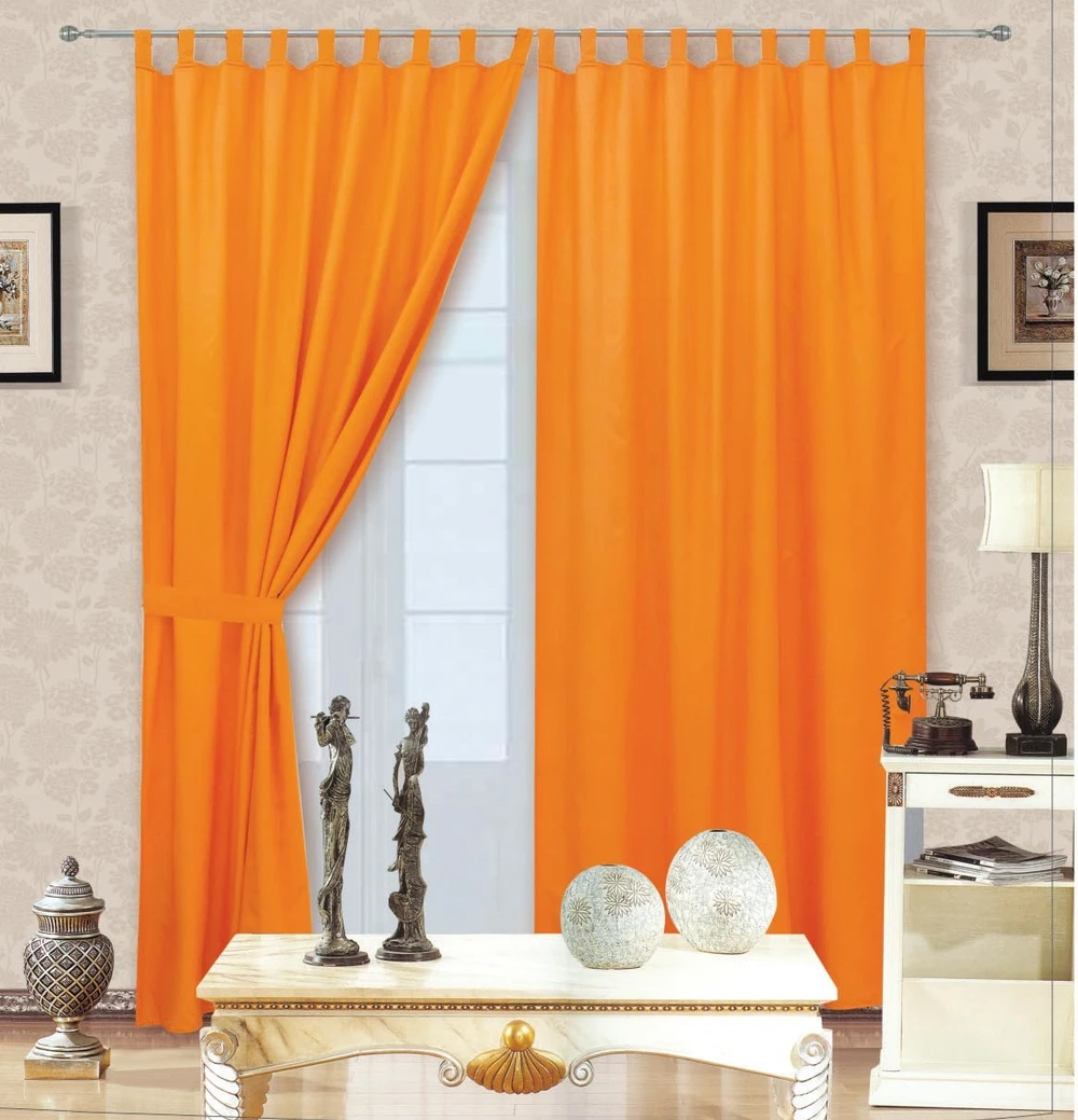 

1PC solid microfiber fabric curtain with 9 loops free shipping