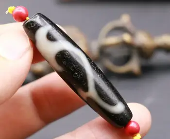 

LKbrother Talisman Treasure Energy Tibetan Old Agate Oily Riyi AS U WISH Totem dZi Bead 54mm