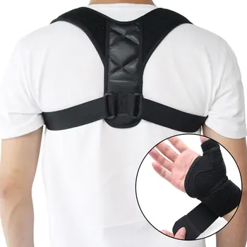 

Aptoco Adjustable Back Posture Corrector Spine Back Shoulder Lumbar Brace Support Belt Posture Correction Prevents Slouching