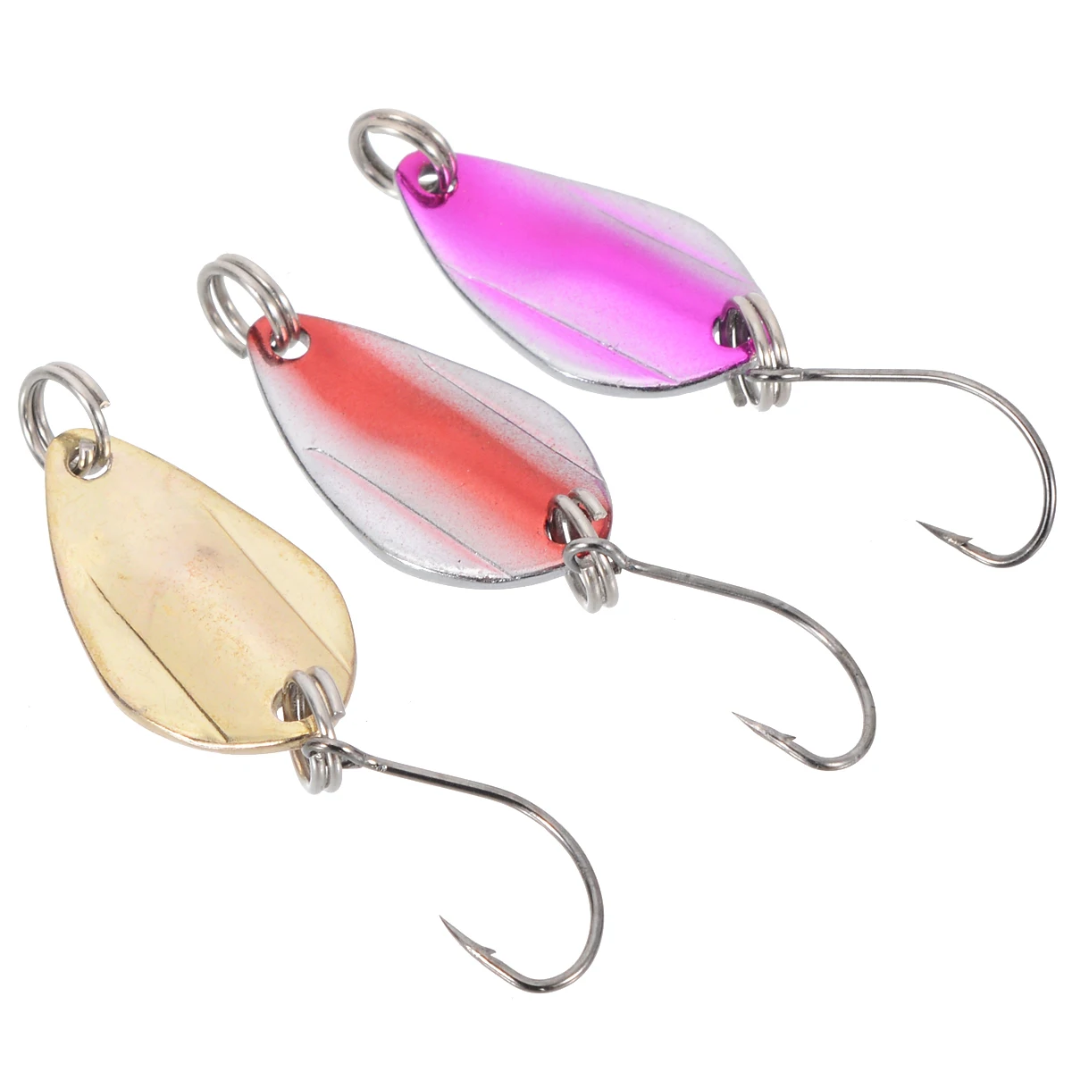 New 12Pcs Colorful Metal Spoon Lure Spinner Bait Hard Sequins Fishing Tackle Box For Trout Artificial Trout Lure Tackle Set
