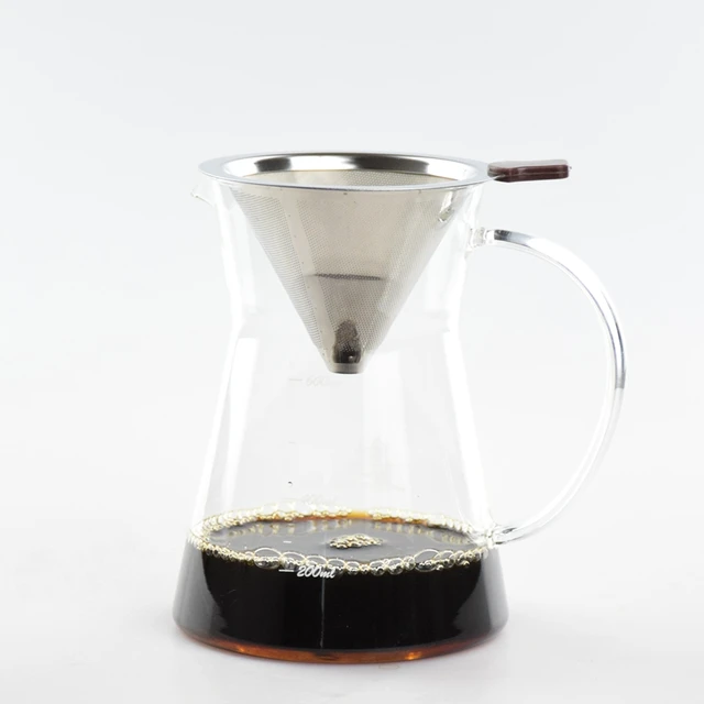 Best Price NEW ARRIVAL  Free Shipping  Chemex Style Syphon Coffee Drip Pot  600ML Dripper with Metal Basket