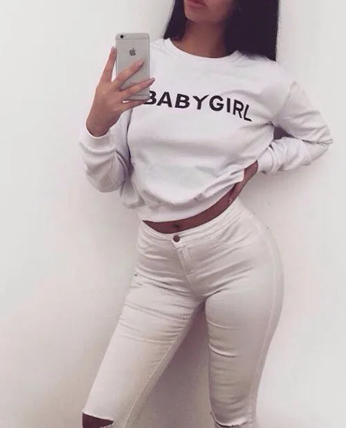 BABYGIRL LOVE/розовые толстовки с круглым вырезом для женщин, сексуальный джемпер, наряды, топы, Jogger, Осенние Стильные свитшоты