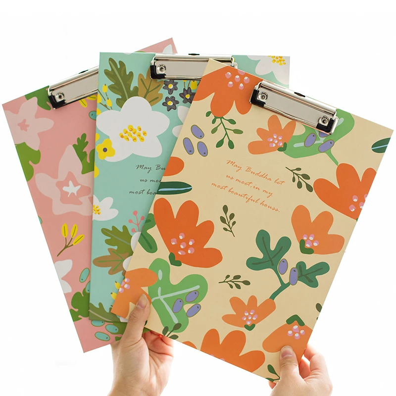 

Creative Printing Flower A4 Filing Folder Student Writing Board Fashion Colorful Portable Filing Products Office Tool Supplies
