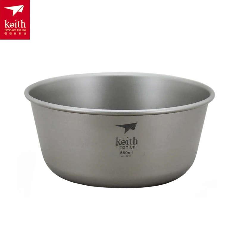 Keith 550ml Titanium Bowl Outdoor Eco friendly Tableware Lightweight