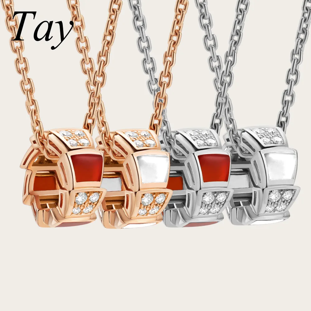 

Tay Bulgaria necklace jewelry The New 1:1 Original s925 sterling Fashion trend silver female models couple Free shipping Zircon