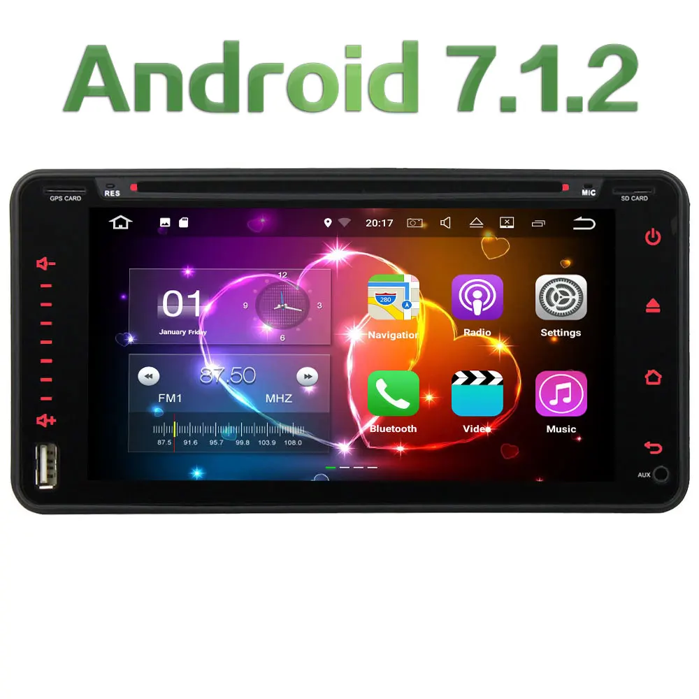 Android 7 1 2 Quad Core 2GB RAM Car DVD Player Radio Stereo for Toyota Camry