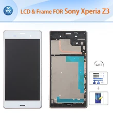 For Sony Z3 LCD with frame 5.2″ LCD display touch screen digitizer glass assembly L55T L55U D6603 D6643 D6653 D6633+Tools+Film