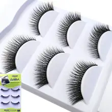 3 пары натуральные длинные тонкие накладные ресницы, пучок Крылатая красота для макияжа 3D норки накладные ресницы профессиональное расширение