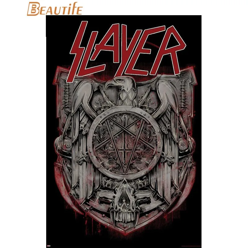 Пользовательские Slayer плакат ткань шелк Плакат Украшение дома стены художественный тканевый плакат печать 30X45 см, 40X60 см. 50X75 см, 60X90 см