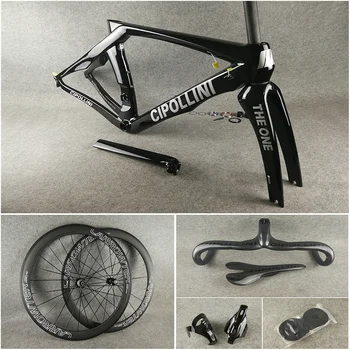 

Black shiny UD Glossy MCipollini RB1K THE ONE carbon frames Handlebar Saddle Bottle cages 50mm carbon wheelset Novatec A271 hubs