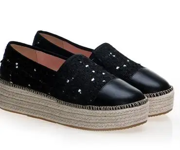 1 Новые женские слипоны; zapatillas plataforma mujer espadryle damskie; эспадрильи для женщин - Цвет: 1