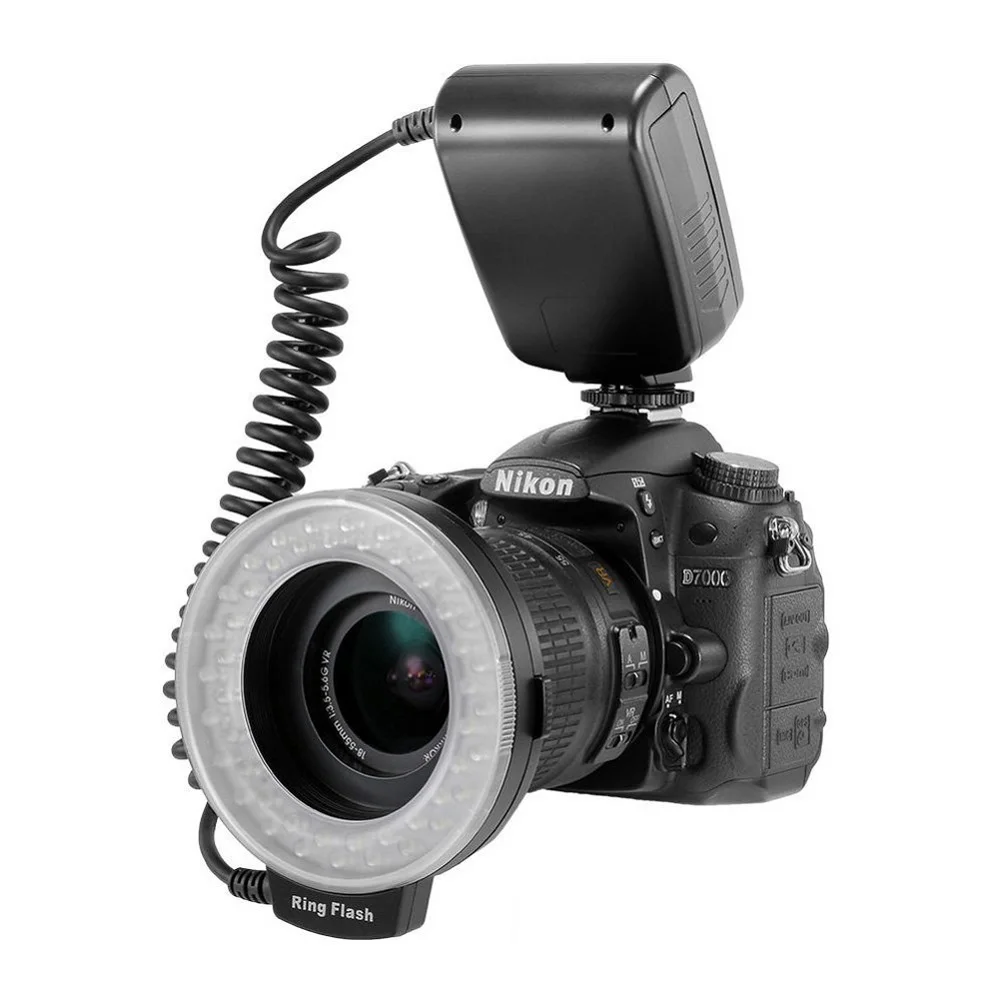 Светильник dow LD-48 48 шт. светодиодный макро светодиодный Кольцевая вспышка светильник с ЖК-дисплей Экран Дисплей для цифровой зеркальной камеры Canon Nikon Fujifilm Pentax Olympus DSLR камер