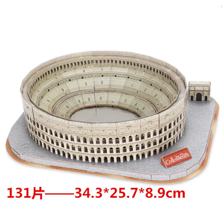 Educational toy 1pc CubicFun Italian Ancient Rome Colosseo 3D paper DIY jigsaw puzzle famous model building kits gift toy Baby-Building : image Educational toy 1pc CubicFun Italian Ancient Rome Colosseo 3D paper DIY jigsaw puzzle famous model building kits gift toy Baby-Building