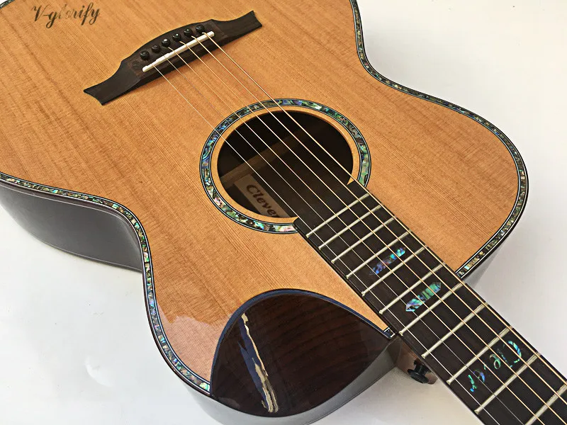 

40inch high grade red cedar top acoustic guitar with radian corner