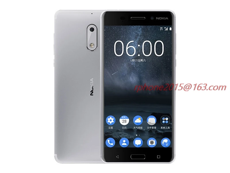 Разблокированный Мобильный телефон Nokia 6 LTE 4G 16 Мп, Android 7, четыре ядра, 5,5 дюймов, отпечаток пальца, 4 Гб ram, 32 ГБ rom, Восстановленный телефон Nokia6