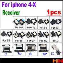 1 шт. наушники с гибким кабелем, динамик для iPhone 4, 4S, 5, 5C, 5S, SE, 6, 6 Plus, 6 S, 6S Plus, 7, 7 Plus, 8, 8 Plus, X, наушники, звуковой приемник