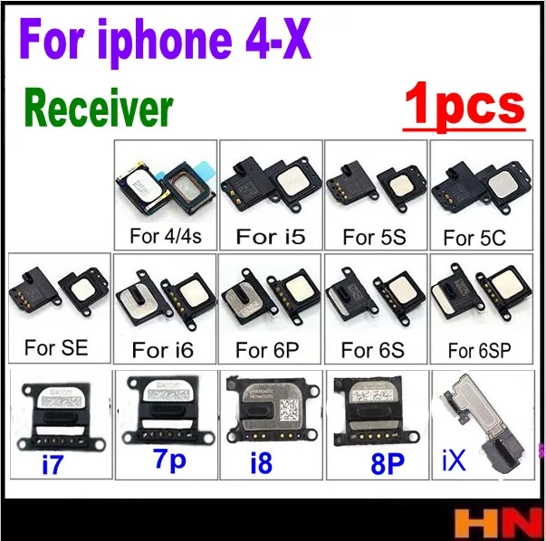 

1Pcs Earpiece Flex Cable Speaker For iPhone 4 4S 5 5C 5S SE 6 6 Plus 6S 6S Plus 7 7 Plus 8 8 Plus X Ear Sound Receiver Original