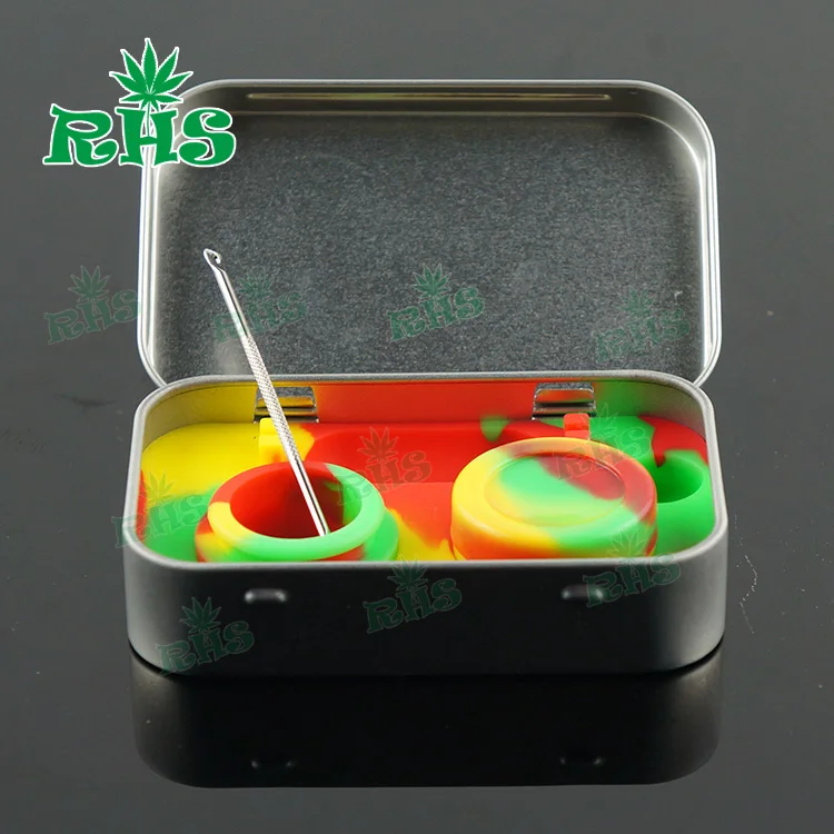 Cheap Price Wholesale Tin Box Silicone Wax and Oil Container Non Stick
