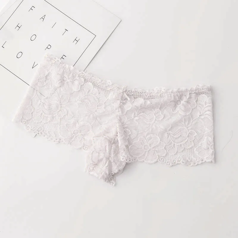 Plus Size Women Sexy Transparent Full Lace Panties Brand Water Soluble Trunk Gauze Underwear Low-waist Women Briefs M-5XL (10)