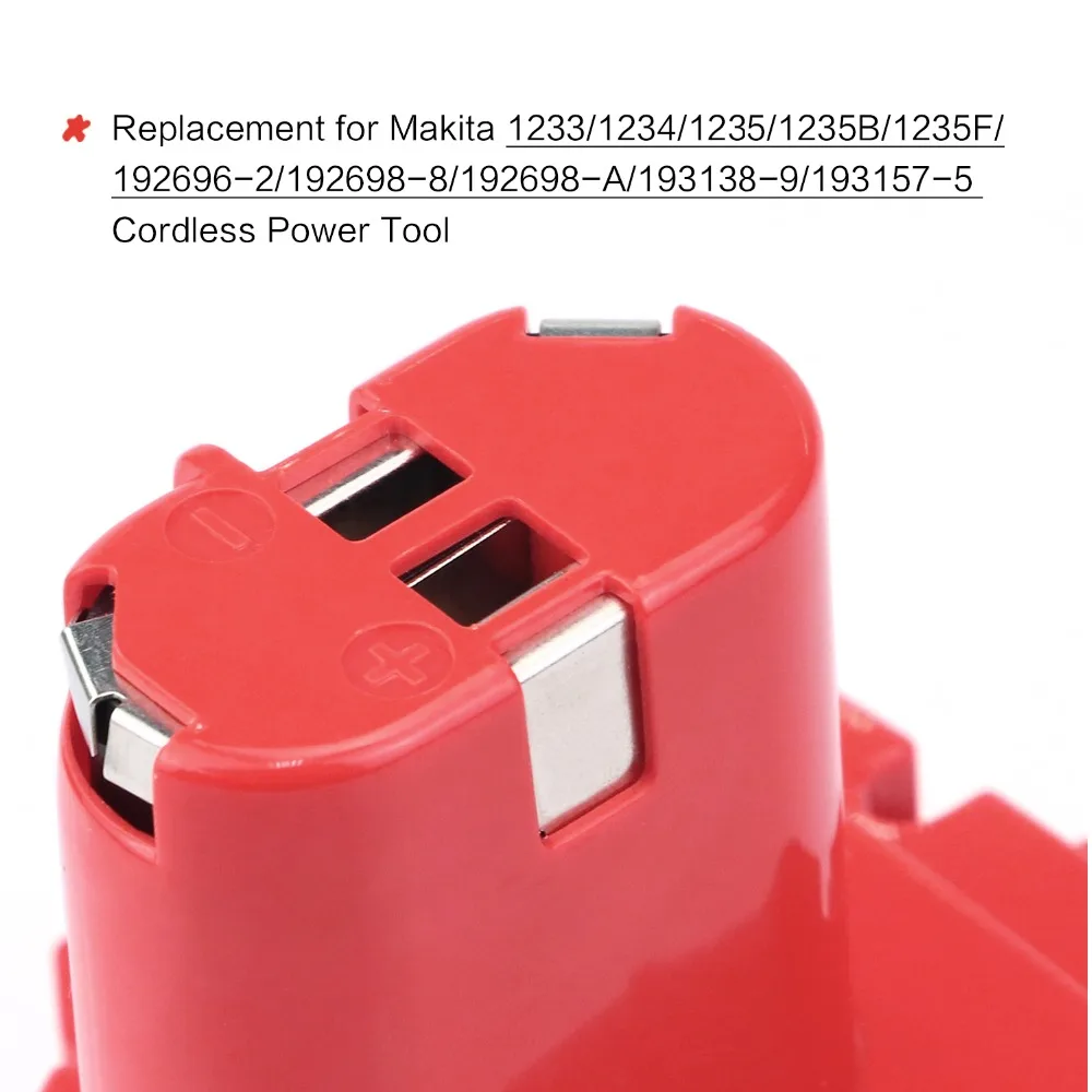 2Pcs 12V 3000mAh Ni-MH Battery For Makita PA12 1200 1220 1222 1233 1234 1235