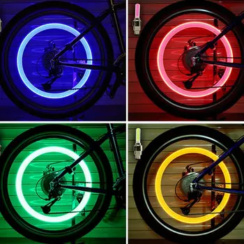 

2 Pcs Car Lights Neon Lights Air Cover Flash Color Tire Rim Valve Wheel Stem LED Lamp Tyre Wheel Valve Cap Light Car Tire Valve
