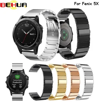 

26mm Stainless Steel wrist Watch Band + Link Remover + Screwdriver for Garmin Fenix 3 / HR / 5X watchband Strap Wrist Bracelet