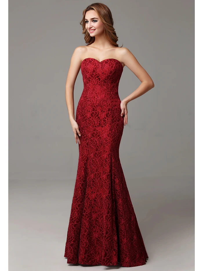 dark red gown