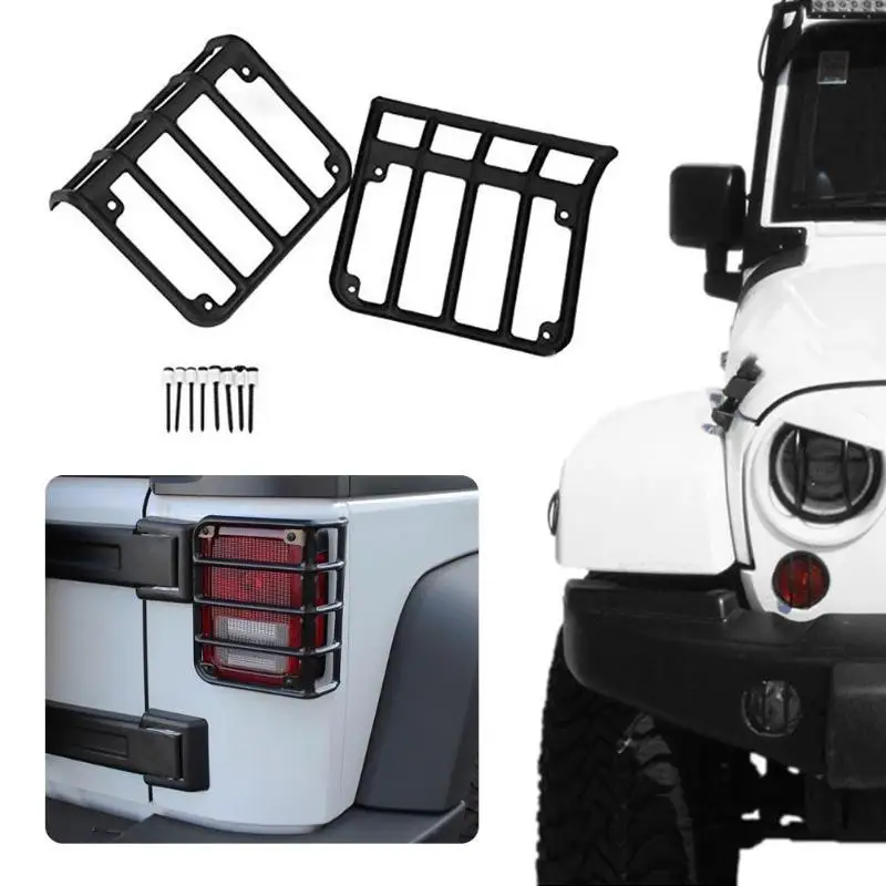 Tail Light Guards Cover Rear Lamps Trim Cover For Jeep Wrangler TJ YJ 1987-2006