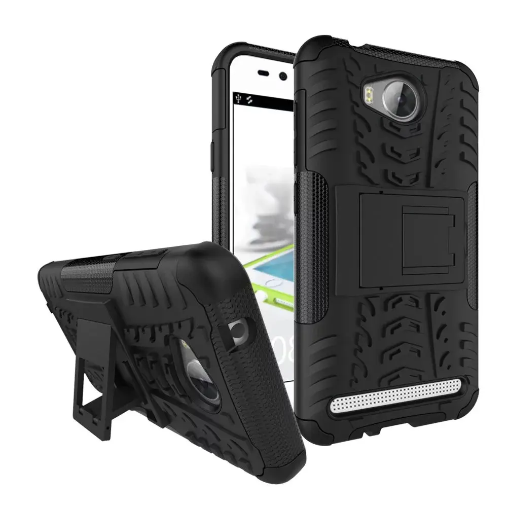Tire Style Tough Rugged Dual Layer Hybrid Hard KickStand Duty Armor Case for Huawei Y3 II / 2 Phone Cover |