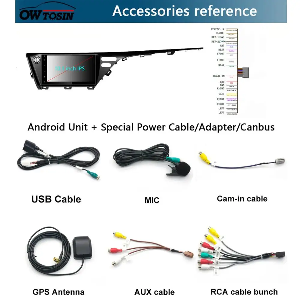 Автомобильный мультимедийный плеер 10 1 &quotIPS 8Core 4 г 64 ГБ Android 9 0 DVD Радио GPS для Toyota