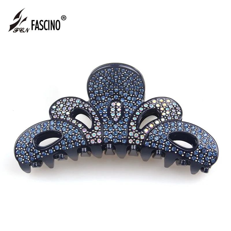 Новинка 2017 года Марка Кристалл Rhinestone Женские аксессуары для волос ацетат коготь