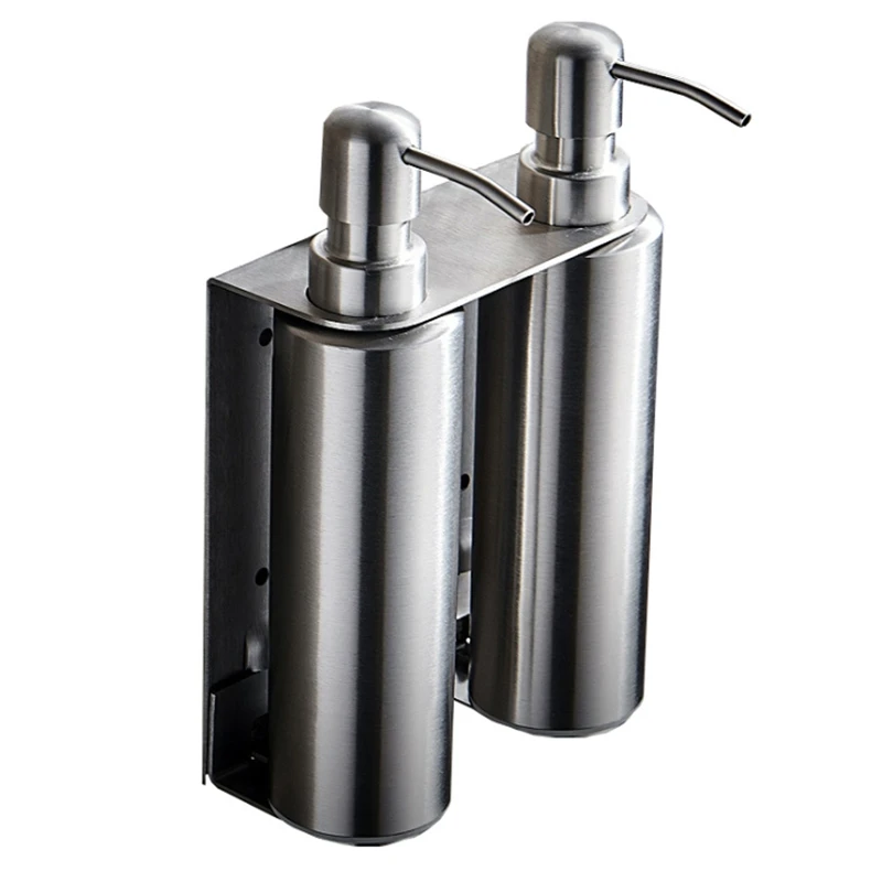

For Kitchen And Bathroom Liquid Soap Dispenser 500Ml Stainless Steel Manual Lotion Shampoo Dispenser Box Accessories