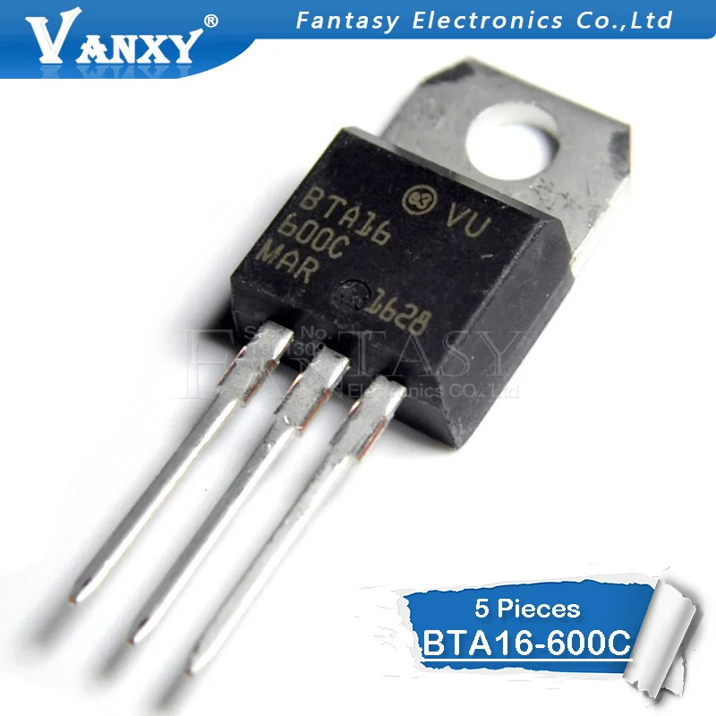 

5pcs BTA16-600C TO-220 BTA16-600 BTA16 160-600C Triacs 16 Amp 600 Volt TO220 new original