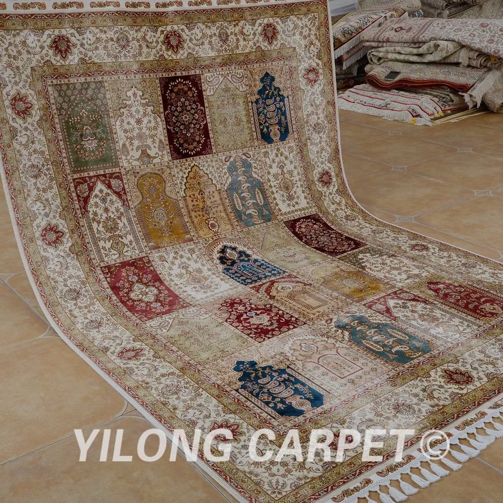 Yilong 5,5 'x8. 2' Античная hand made персидский ковер Тебриз темно-синие ручной работы турецкий ковер (1679)