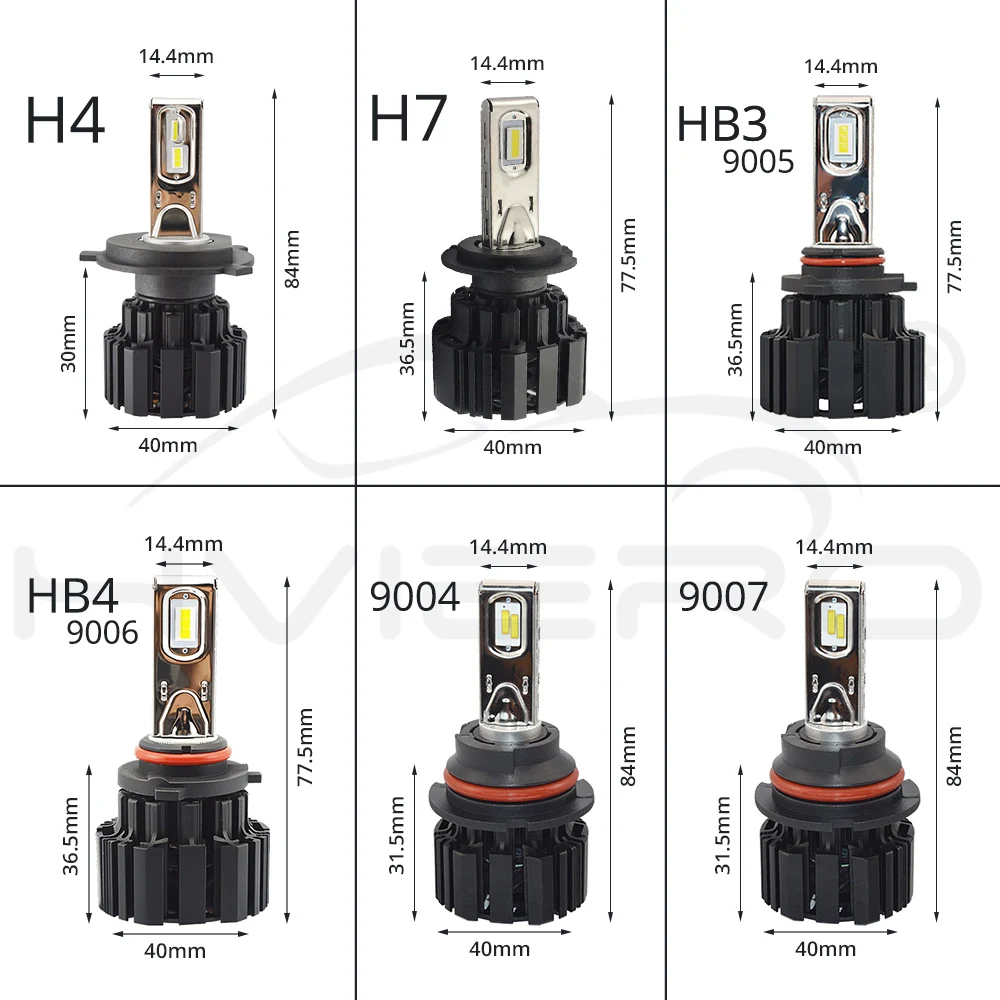 6000 К H4 H7 9012 5202 H16 H8 100 Вт 13600Lm IP67 P6 Авто светодио дный спереди лампы Автомобильные фары противотуманные свет автомобиль освещение HID свет Blubs