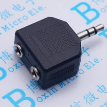 50pcs Jack 3 5MM Computer Headset One Into two Adapter Headphone Audio Cable Connector Sub line Couple Plug