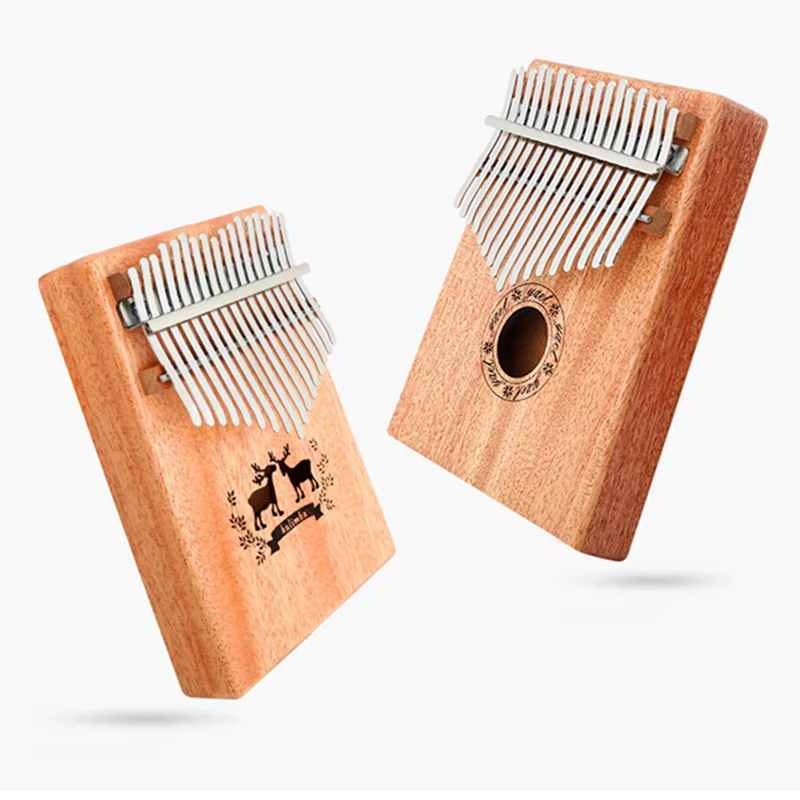 17 клавиш Kalimba Африканский большой палец пианино перкуссионная натуральная