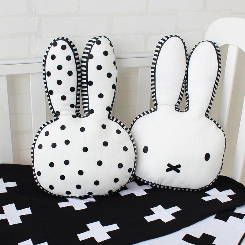 

Baby Plush Toy Rabbit Shape Cushion Nursing Pillows For Children Room Decoration Infant Bunny Photo Props Birthday Gift 40x27cm