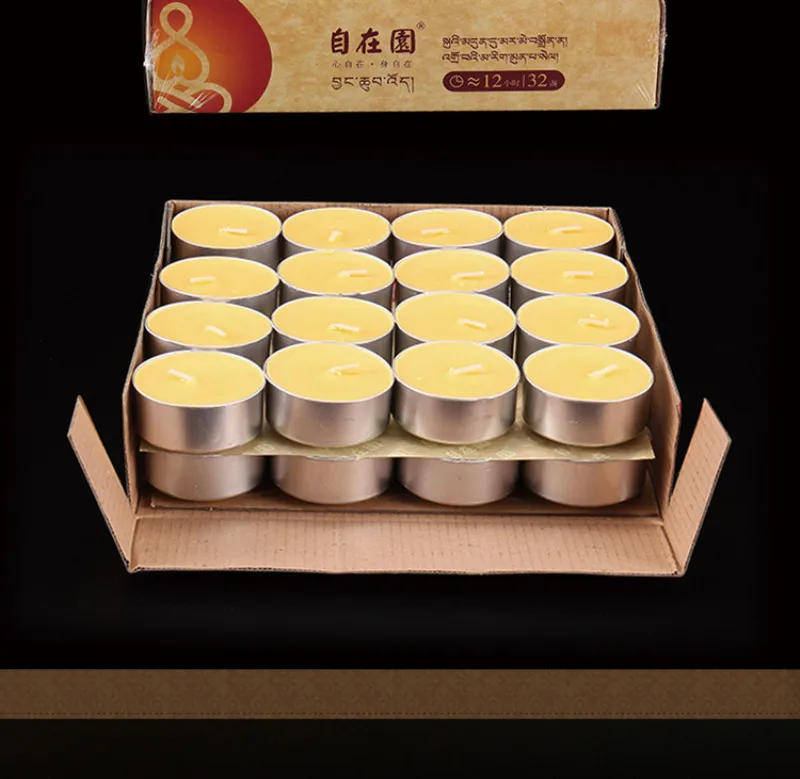12 hours burning 32 pieces butter candles7
