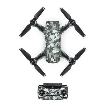 

[DJS0037] Camouflage Style PVC Decal Skin Sticker For DJI Spark Drone body + Remote Controllers + 3 Battery Protective Cover