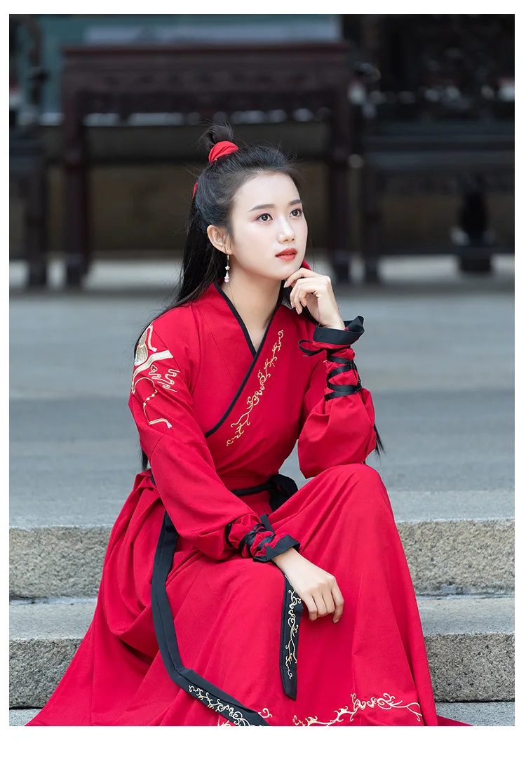Мужской костюм Hanfu Женский сценический костюм Han Ele Мужская t одежда для выступлений мужской Традиционный китайский стиль Национальный комплект одежды DN3509