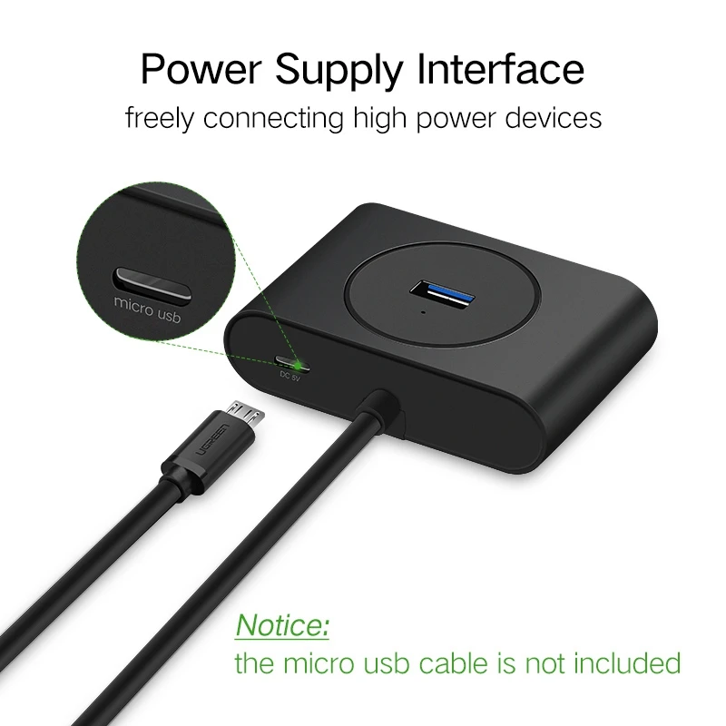 USB 3,0 концентратор 4 порта usb-хаб разветвитель для Macbook ноутбука ПК компьютера HDD