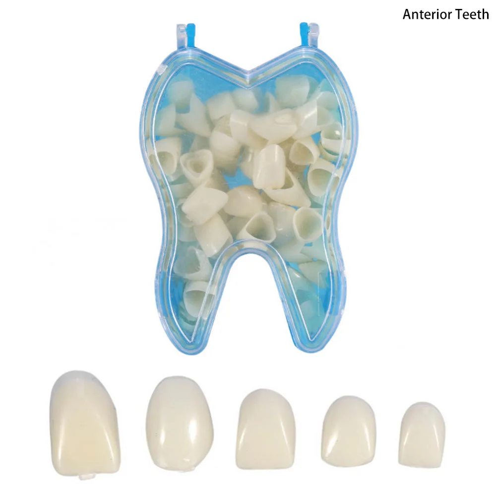 2 коробки стоматологический Материал временный Корона передних зубов Передние Задние/большие коренные зубы Брекеты поддельные зубов стоматологические инструменты