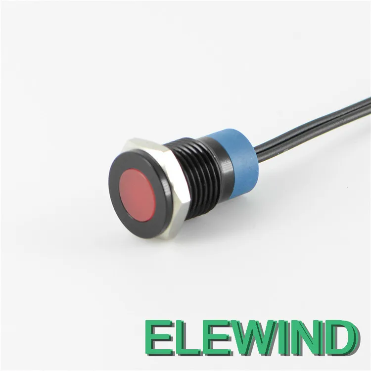 

12mm Black waterproof LED Indicator (PM12-D/X/R/12V/A)
