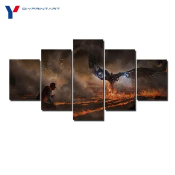 

Movie Painting Spiderman Homecoming 5 Panels Canvas Painting Modular Picture for Kids Room A0887
