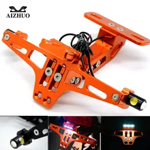 CNC Алюминий мотоцикл пластина заднего номерного футляр для пластиковых карт панель для светодиодных ламп для Yamaha TMAX 530 FZ1 2006 2007 2008 2009 2010 2011