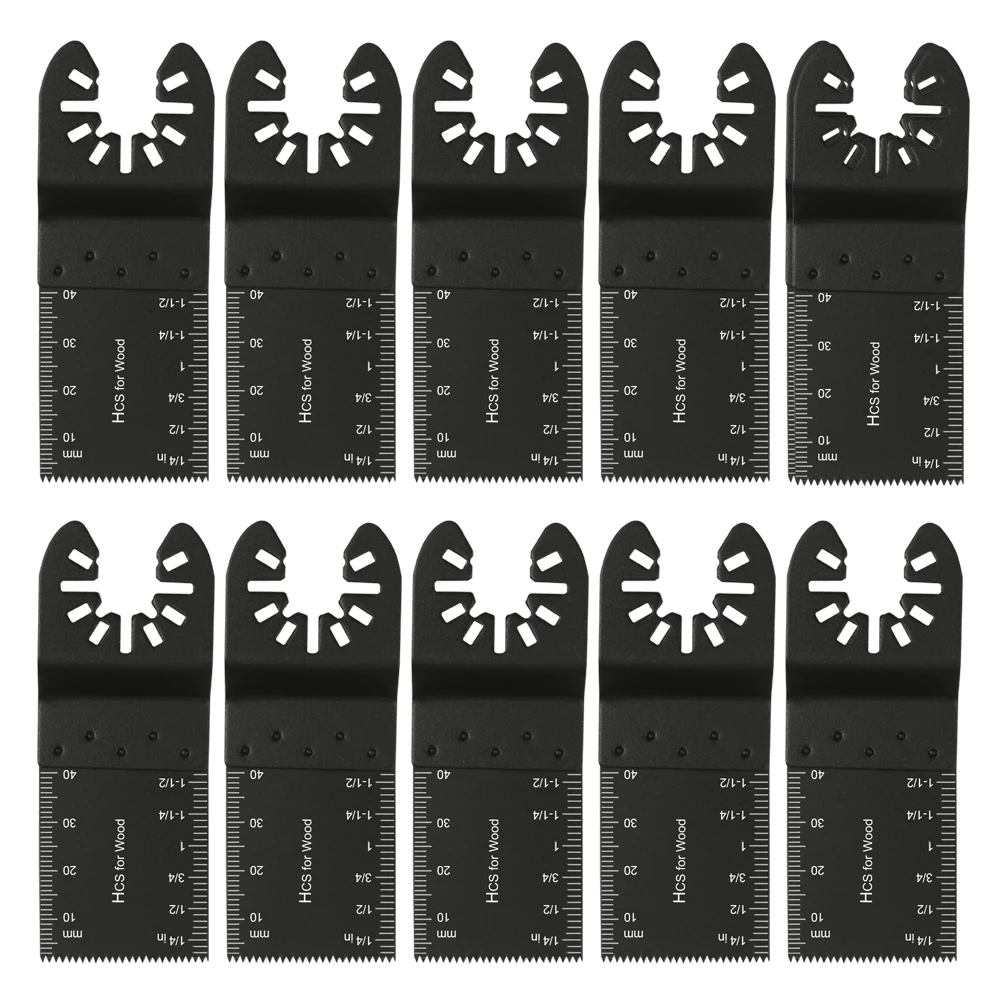

10pcs 34mm Cutting Saw Blades High Carbon Steel Wood Oscillating Multitool Professional Universal Quick Release DIY Hand Tool
