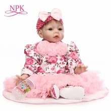 NPK 22 дюймов reborn Реалистичная кукла-младенец новорожденный ребенок Рождественский подарок милые детские развивающие игрушки для детей