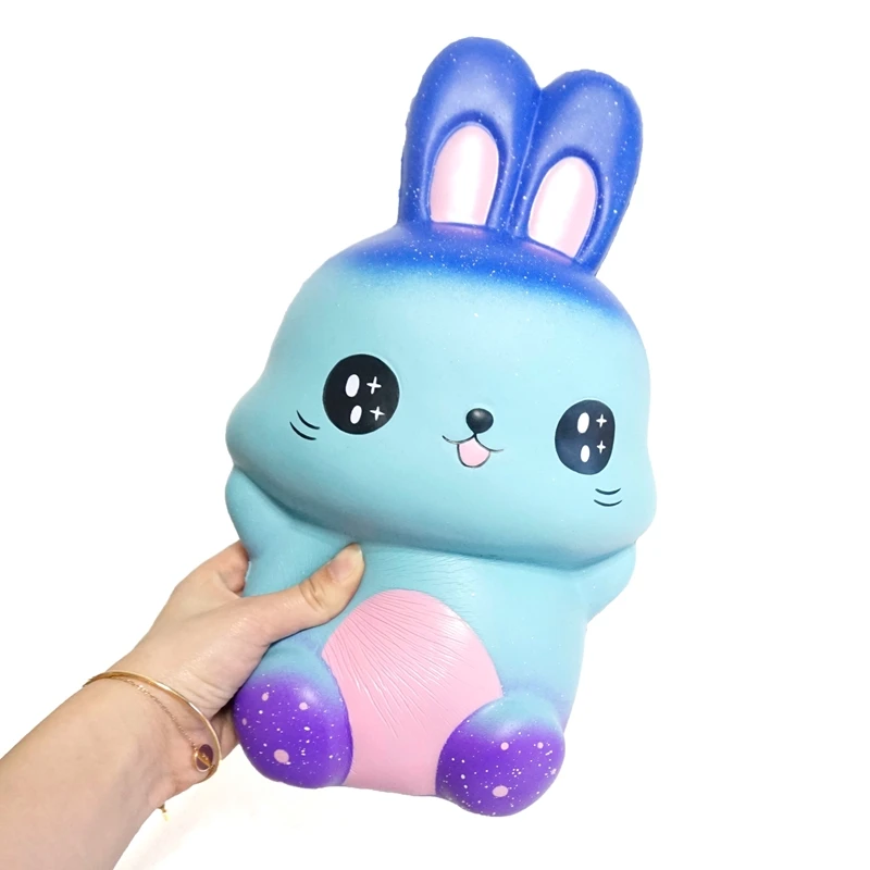 Мягкий Jumbo Kawaii Звездный Мечтательный цвет большой кролик мягкий медленно поднимающийся антистресс игрушки Squishies Смешные новые сжимаемые игрушки